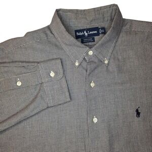 Ralph Lauren Marlowe Fit Mens Dress Shirt XL Classic Fit Button Down Long Sleeve